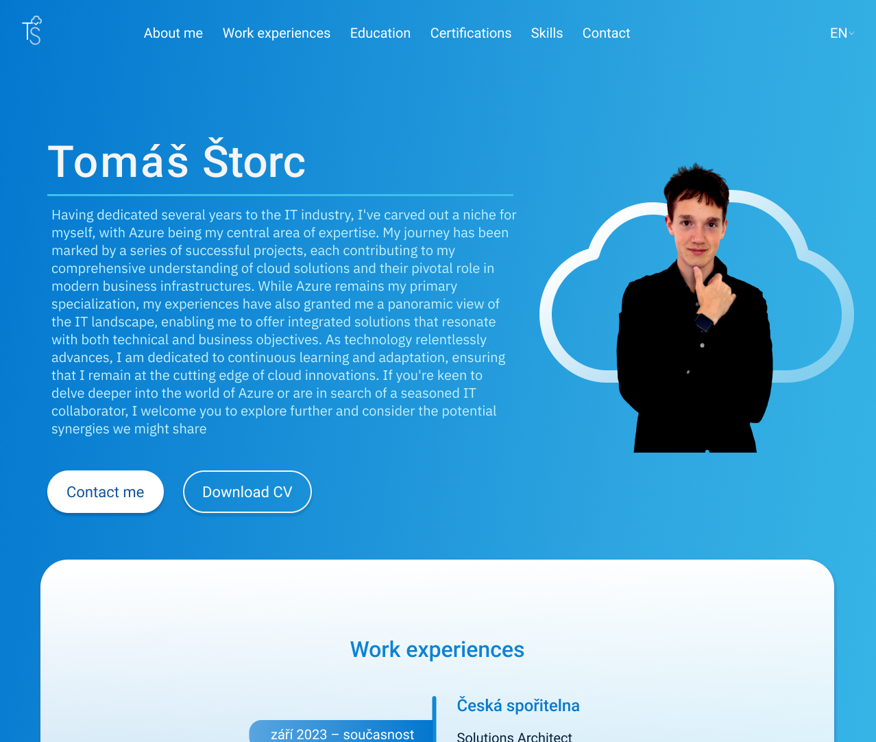 Tomáš Štorc website resume